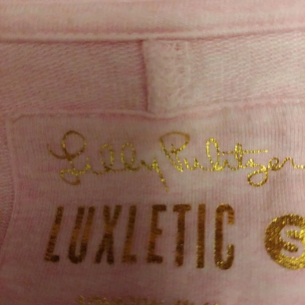 Lilly Pulitzer luxletic oversize blush pink long sleeve top small - Picture 12 of 13